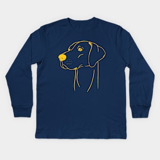 Weimaraner (Grey and Yellow) Kids Long Sleeve T-Shirt